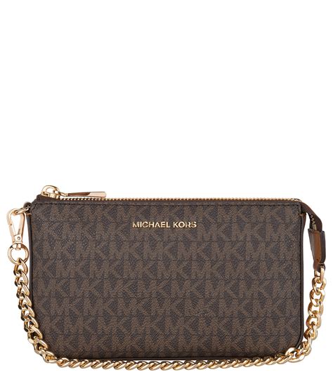 michael kors bags chain brown|Michael Kors pouchette crossbody.